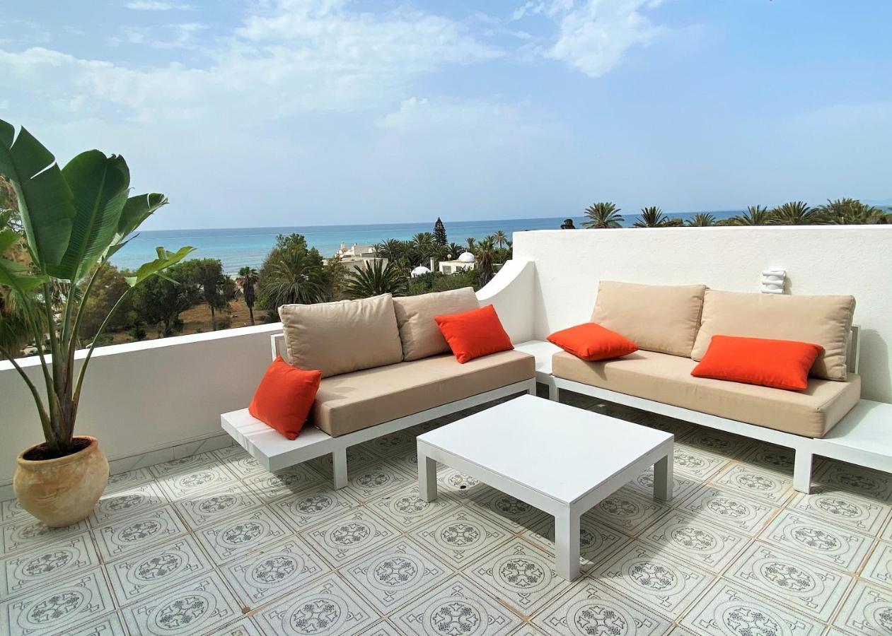 Roof Top Pied Dans L'Eau Panoramic View, 80 Meters From Seaside Hammamet Exterior foto